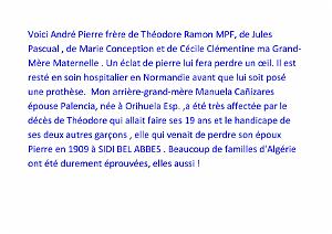 GUERRE 14-18 ANDRE PIERRE PALENCIA FRERE DE MA GRAND MERE MATERNELLE